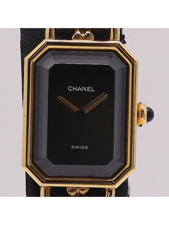 Chanel Premiere L Quartz Black Dial Bracelet Watch